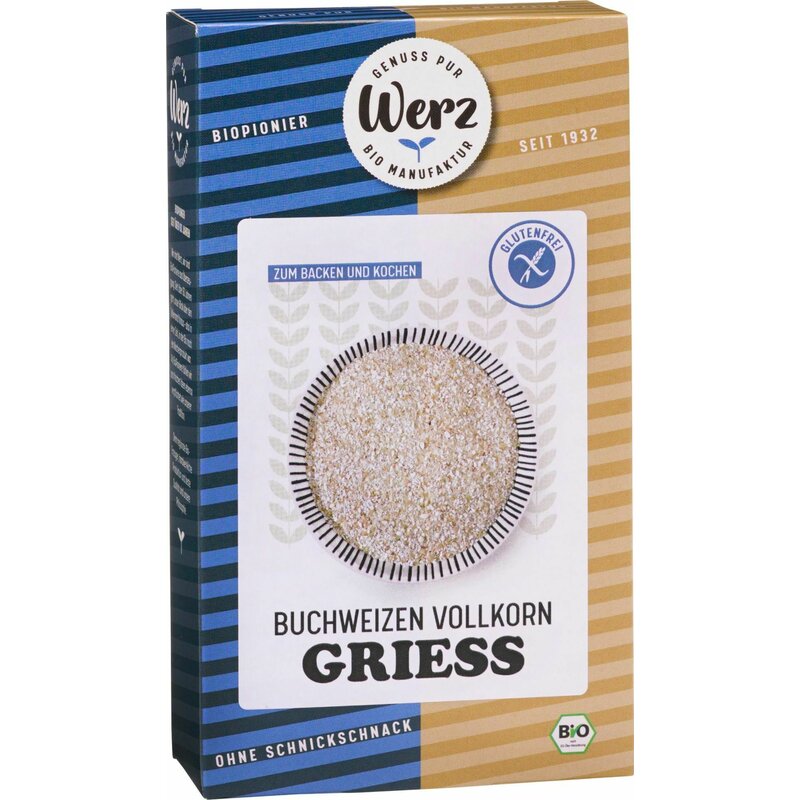 Gris integral de hrisca, fara gluten, bio, 250g, Werz