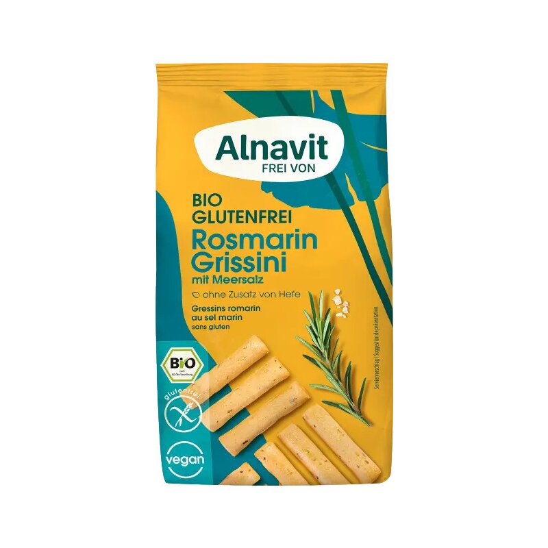 Grisine cu rozmarin fara gluten, bio, 100g Alnavit