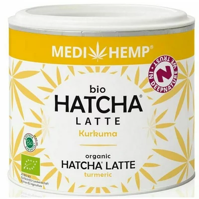 Hatcha latte cu turmeric, bio, 45g Medihemp