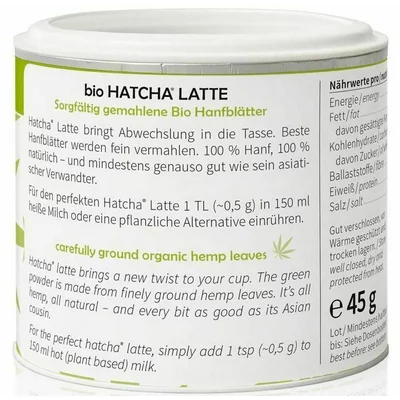 Hatcha latte pur, bio, 45g Medihemp