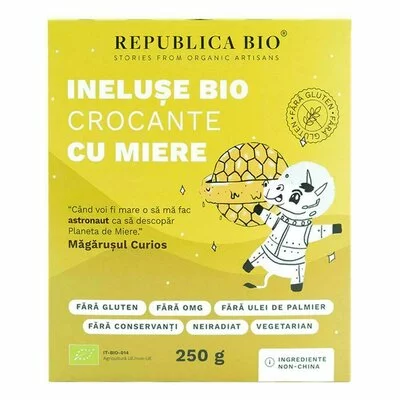 Ineluse Bio crocante cu miere FARA GLUTEN Republica BIO, bio, 250 g