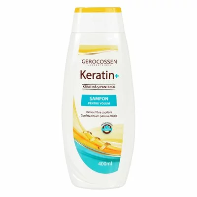 Keratin+ sampon pentru volum: cu keratina si pantenol - 400 ml, Gerocossen