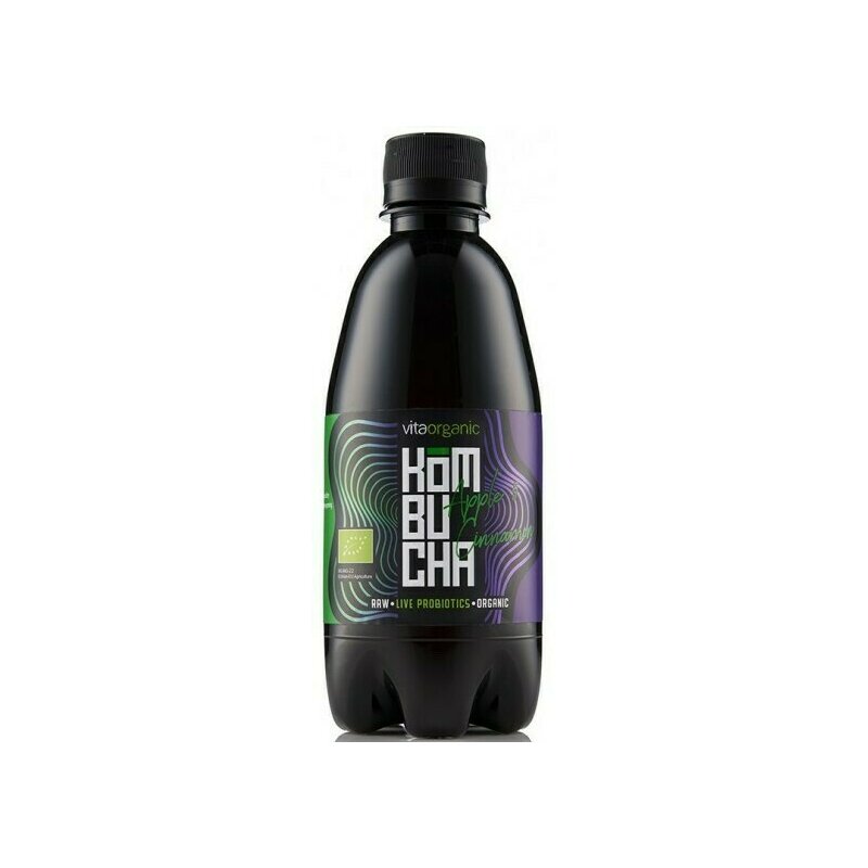 Kombucha cu mere si scortisoara bio 330 ml Vita Organic