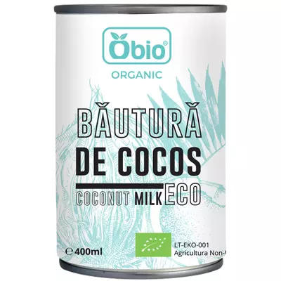 Lapte de cocos bio, 400ml, Obio