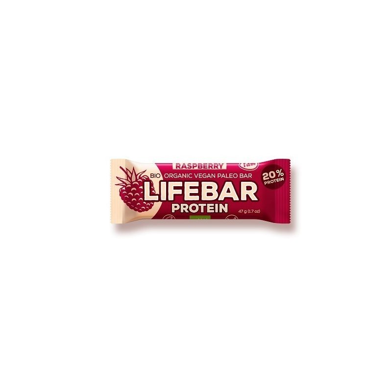 Lifebar baton proteic cu zmeura raw bio 47g