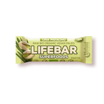 Lifebar Plus baton cu chia si orz verde raw bio 47g PRET REDUS