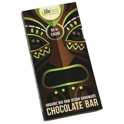 Ciocolata cu 80% cacao raw bio 70g Lifefood PRET REDUS