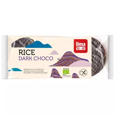 Rondele din orez expandat cu ciocolata neagra bio 100g Lima - PRET REDUS