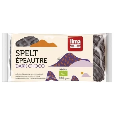 Rondele din spelta expandata cu ciocolata neagra bio 90g Lima PROMO