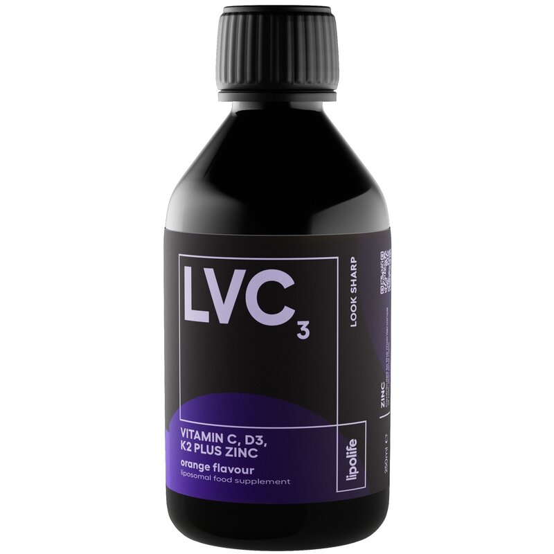 Lipolife LVC3 - Vitamina C, D3, K2 plus zinc, lipozomale 240ml
