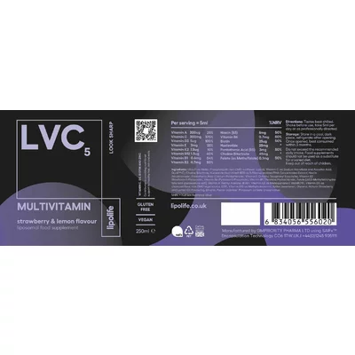 Lipolife Multivitamin - LVC5 complex de vitamine lipozomale 240ml