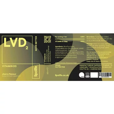 LVD2 Vitamina D3 lipozomala, 60ml, Lipolife