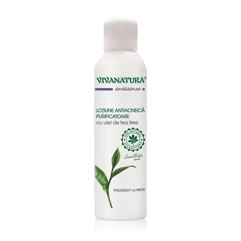 Lotiune Antiacneica Purificatoare cu Ulei de Tea-Tree, 150 ml, Leonard Radutz Formula, VivaNatura