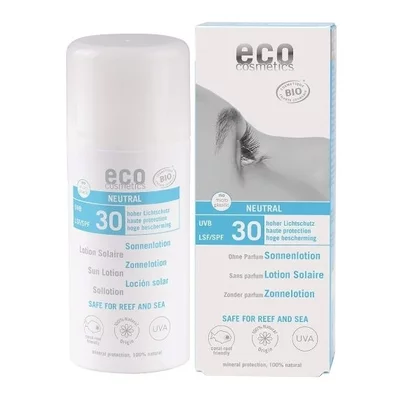 Lotiune fluida de protectie solara FPS30 FARA PARFUM, 100 ml, Eco Cosmetics