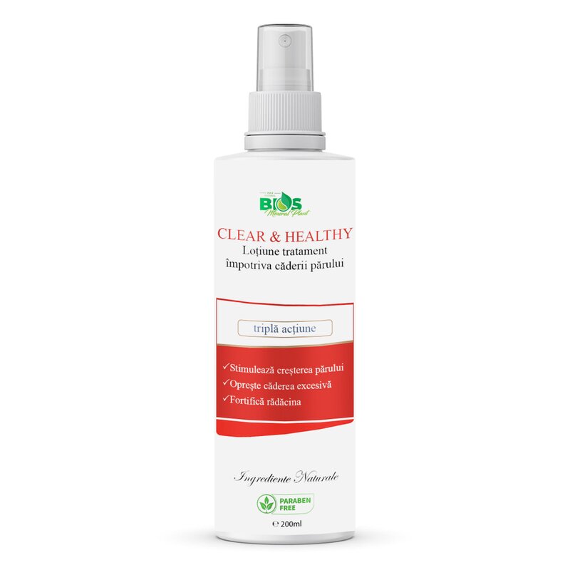 Lotiune tratament impotriva caderii parului, cu niacinamide, 200 ml, Bios Mineral Plant