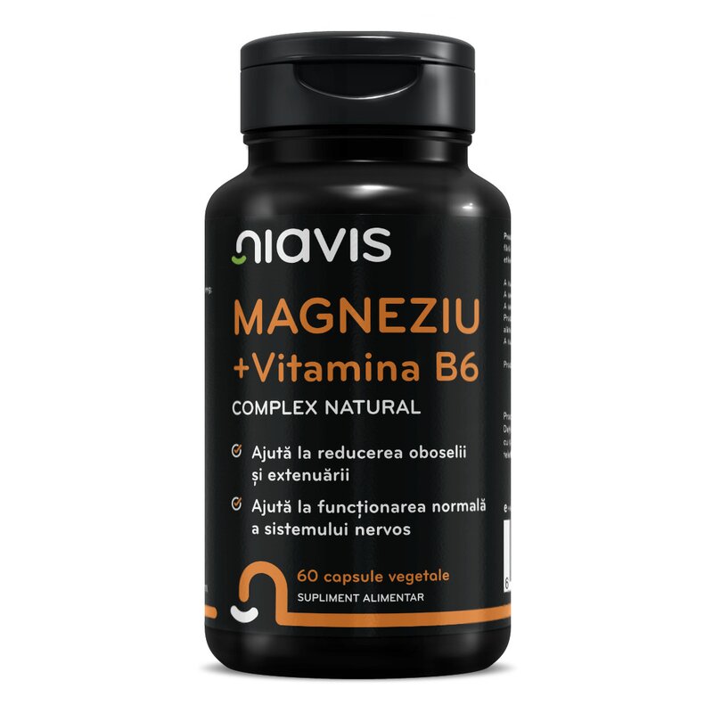 Magneziu + Vitamina B6 60cps, Niavis