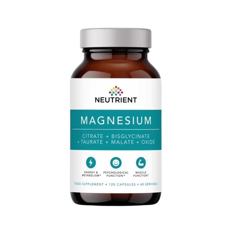 Magnesium taurate, bisglycinate, citrate, malate, oxid (120 capsule), neutrient
