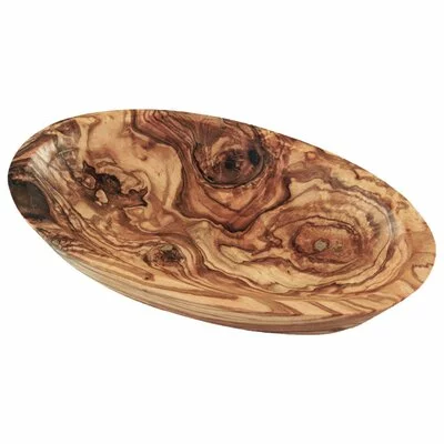 Bol oval din lemn de maslin, 15 cm