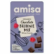 Mix pentru prajitura brownie fara gluten bio 400g Amisa