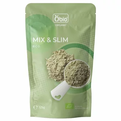 Mix & Slim pudra cu spirulina si chlorella bio, 125g - Obio