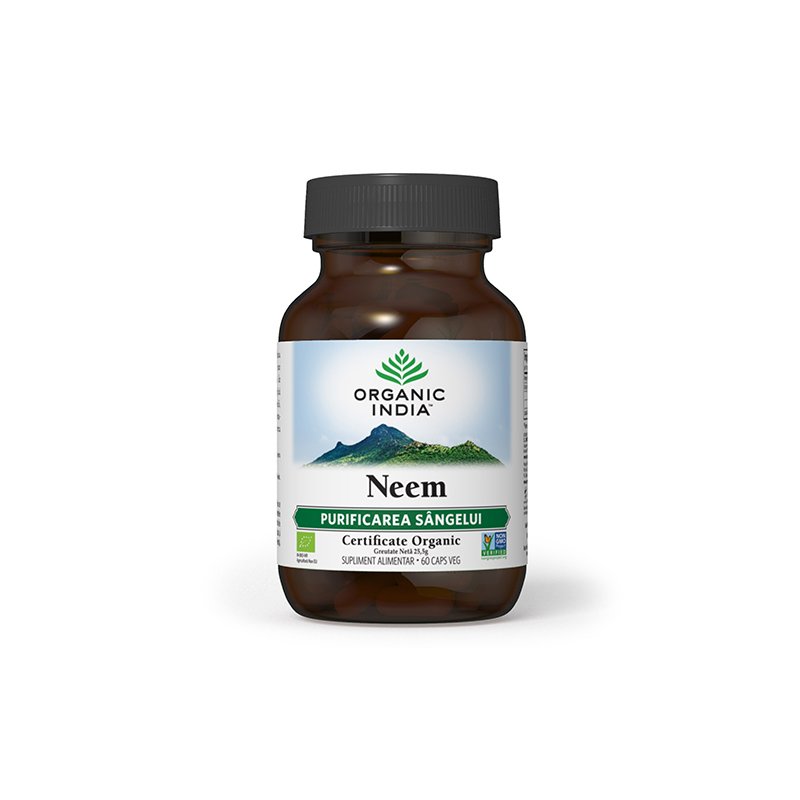 Neem | Antibiotic si Antifungic Natural, eco, 60 cps, Organic India