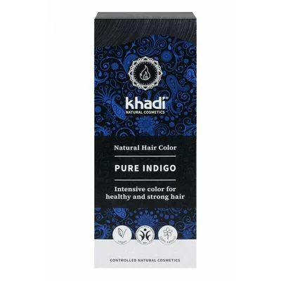Negru Indigo Khadi - vopsea de par naturala, 100gr