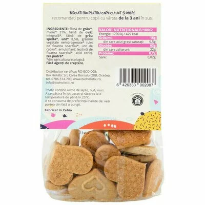Biscuiti inimioare cu unt si miere bio 100g Obio - PRET REDUS