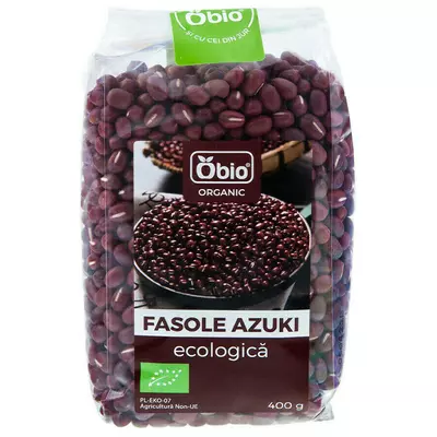 Fasole azuki bio 400g Obio - PRET REDUS