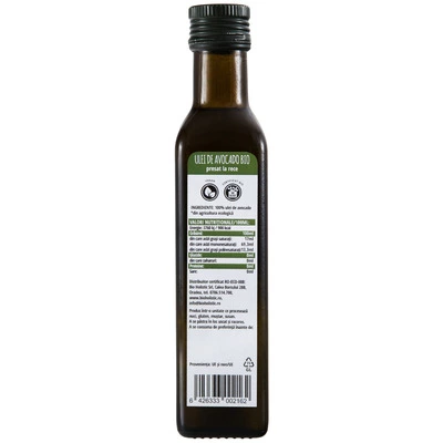 Ulei de avocado bio 250ml, Obio - PRET REDUS