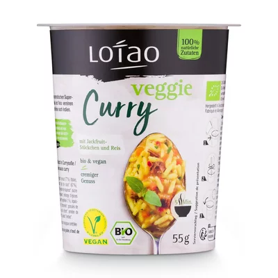 Orez cu jackfruit si curry instant, bio, 55g, Lotao PRET REDUS