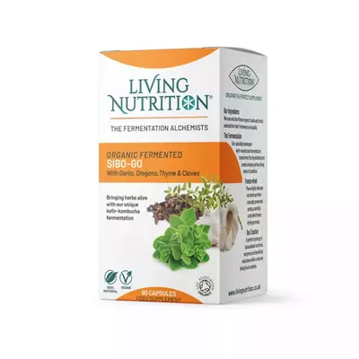Organic Fermented SIBO GO 700 mg cu oregano, usturoi si cimbru cu efect antimicrobial, 60 capsule, Living Nutrition