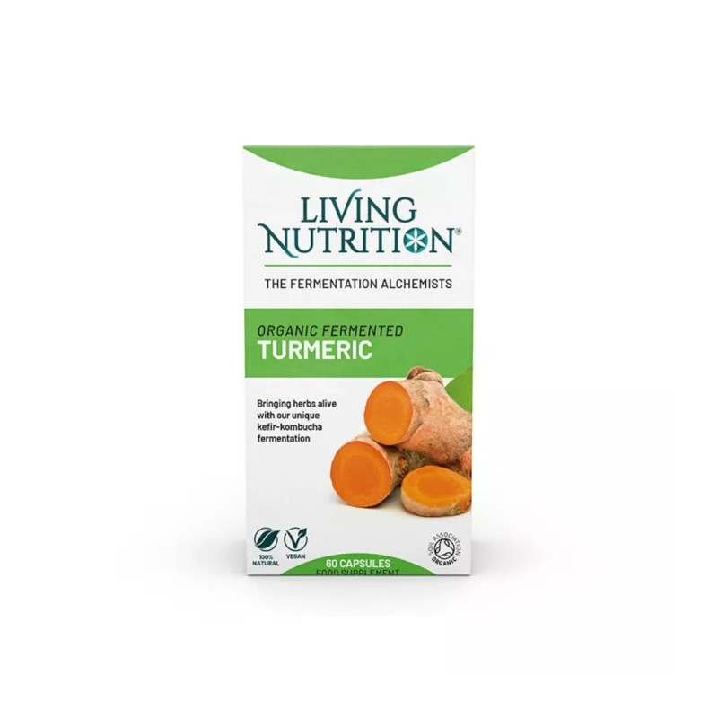 Organic Fermented Turmeric 600 mg Full Spectrum, 60 capsule, Living Nutrition