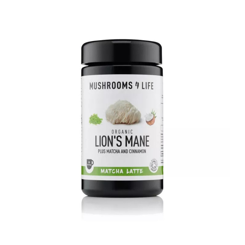 Organic Lions Mane 1000 mg Matcha Latte, 110 grame, Mushrooms4Life