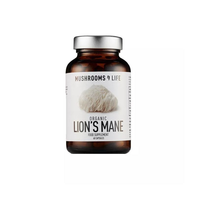 Organic Lions mane Mushroom 1000 mg Full Spectrum, 60 capsule, Mushrooms4Life