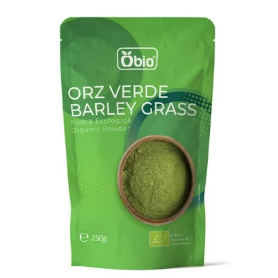 Orz verde pulbere bio, 250g - Obio PRET REDUS