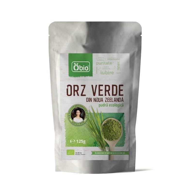 Orz verde pulbere bio Noua Zeelanda, 125g - Obio