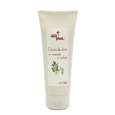 Pasta de dinti cu menta si slavie, 110g, Laboratoarele Nera Plant