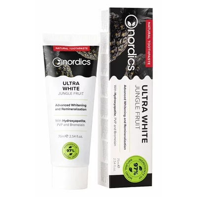 Pasta de dinti pentru albire cu carbune activ 75ml Nordics