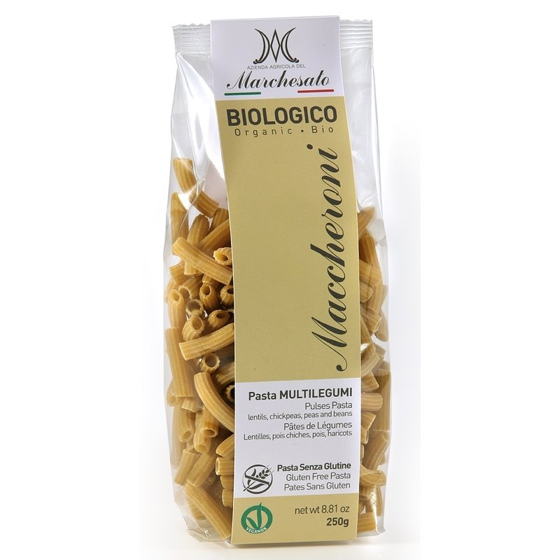 Paste maccheroni cu legume bio, fara gluten, 250g - marchesato