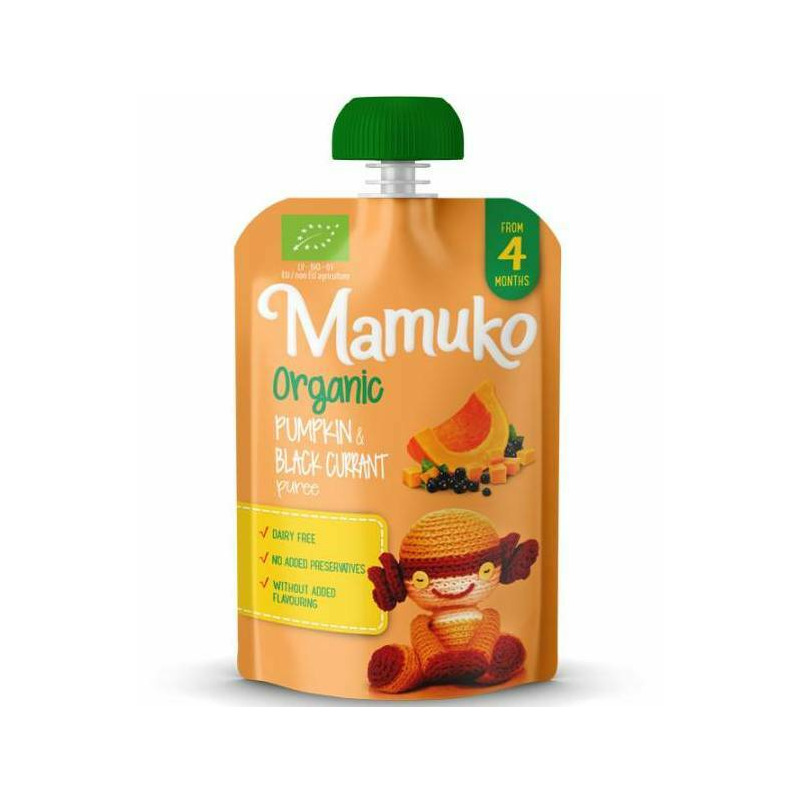 Piure de dovleac si coacaze bio 100g Mamuko