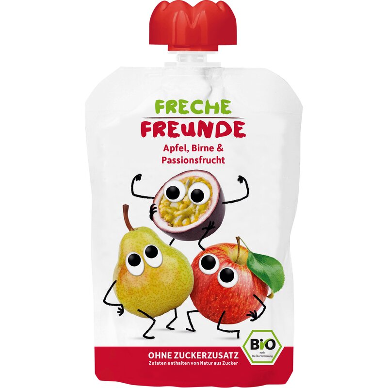 Piure de mere, pere si fructul pasiunii bio 100g ERDBAR