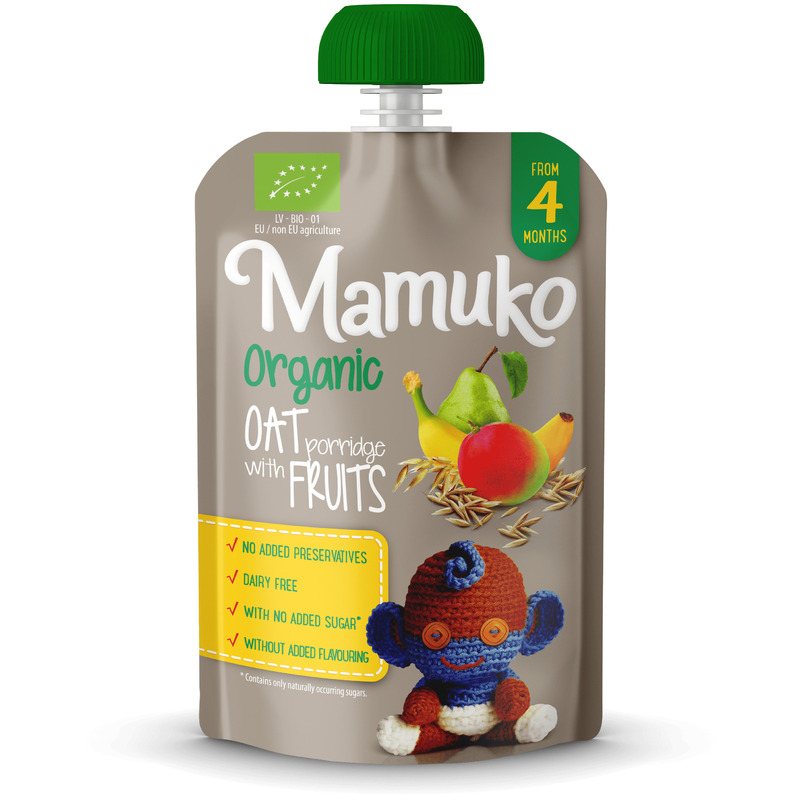 Porridge de ovaz cu fructe bio 100g Mamuko