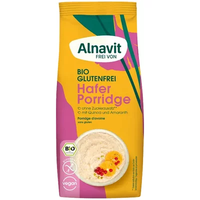 Porridge de ovaz fara gluten, bio, 300g Alnavit