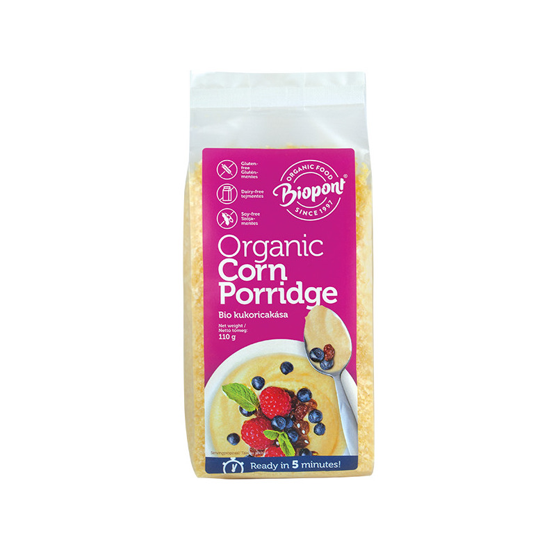 Porridge din porumb, fara gluten, bio 110g Biopont