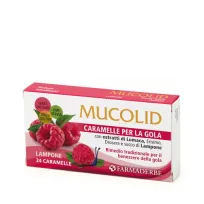 CARAMELE MUCOLID CU ZMEURA, 24 BUCATI, FARMADERBE