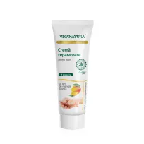 Crema reparatoare pentru maini cu unt de mango si shea, 50ml, VivaNatura