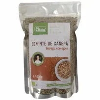 Seminte de canepa intregi bio 500g Obio