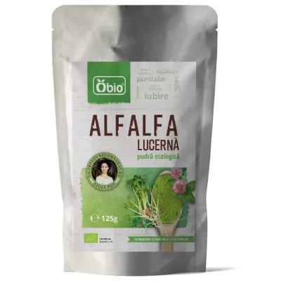 Alfalfa (lucerna) pudra bio 125g Obio
