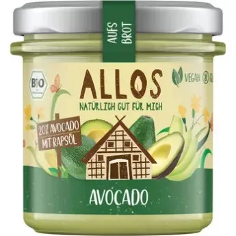 Pasta tartinabila cu avocado, fara gluten, bio, 140g, Allos