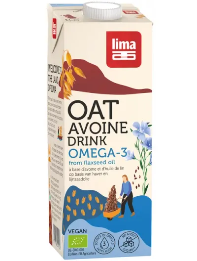 Bautura vegetala de ovaz cu Omega 3 bio 1L, Lima